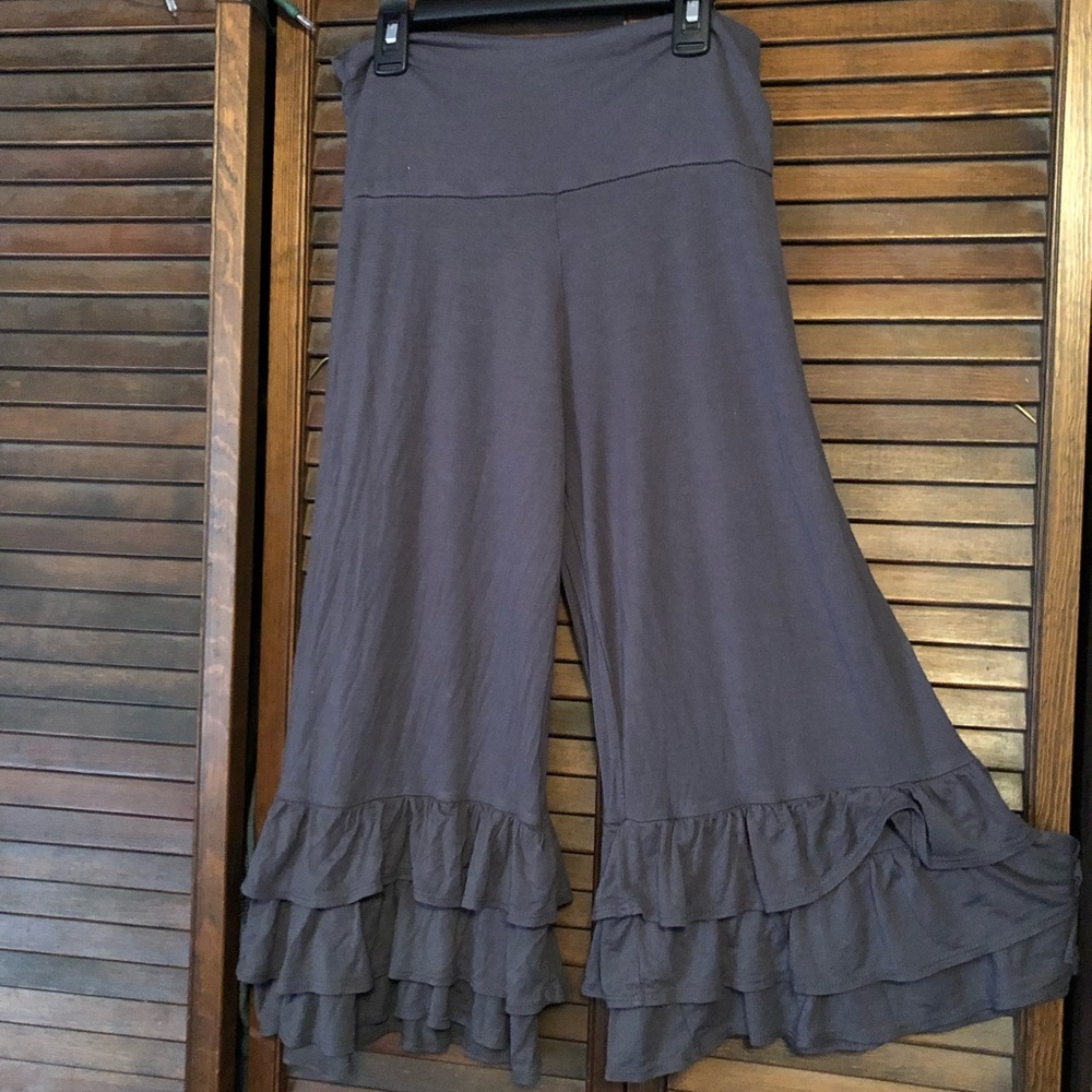 Grey Ruffle Pants